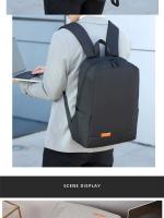 Mochila de negocios para hombre, accesorio sencillo de carga USB, ligera, para viaje, 1 paquete de 15,6 pulgadas - details 37