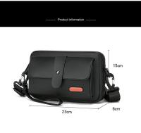 Mochila cruzada para hombre, bolsa de almacenamiento de viaje informal para senderismo, bolso cuadrado pequeño de un solo hombro para deportes al aire libre - details 0