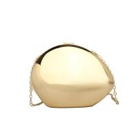 Bolso Concha Acrílica Fiesta Noche, Dorado Plateado Mujer con Bandolera Metal Brillante, Pequeño - details 4