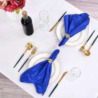 Servilleta de satén de 40x40cm, toalla de té reutilizable, decoración de mesa para fiesta de boda, servilletas Retro con rebabas, 10psc - details 2