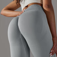 Leggings de yoga sin costuras para mujer, ropa deportiva de entrenamiento, pantalones deportivos de cintura alta - details 48