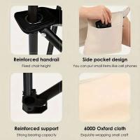 Silla de camping ligera plegable en forma de media luna para acampar, picnic, pesca, taburete pequeño, bocetos para estudiantes al aire libre - details 7