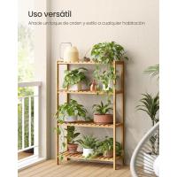 Estantería de Almacenamiento de Bambú de 4 Niveles Zapatero para Plantas, Ideal para Entrada, Baño, Sala de Estar, Balcón, Cocina - details 11