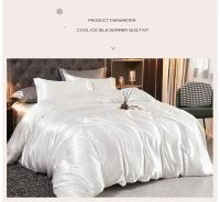 Sábana de Terciopelo Blanco WOSTAR para Cama Doble Queen Tamaño 220x240 Cubierta de Edredón de Lujo para Pareja Individuales Lavable - details 7