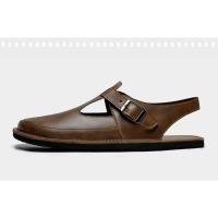 Zapatos de hombre, sandalias de cuero hechas a mano, zapatos de punta cerrada, zapatillas casuales planas sin cordones - details 7