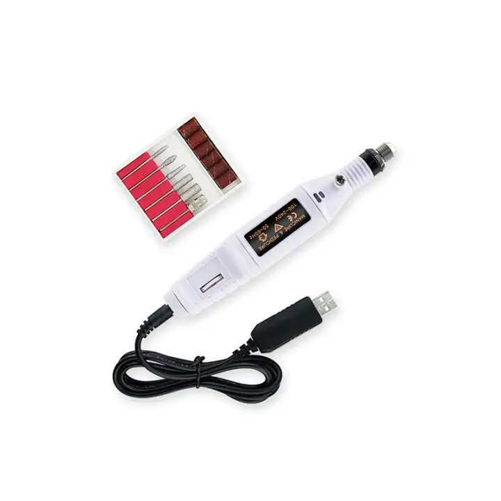 NAILCO-Juego de taladro eléctrico para uñas, máquina de pedicura, lima de uñas, herramientas profesionales de pulido, equipo portátil de 20000RPM - 1