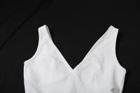 BUNO-vestido acampanado con cuello en V para mujer, plisado, tendencia verano 2025, ajustado, liso, de retazos, para fiesta, temperamento, vacaciones, Mini ceñido - details 12