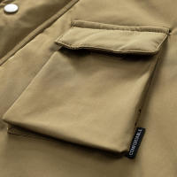 Chaqueta gruesa con capucha a prueba de viento para hombre, Parka cálida de lana con cuello de piel, abrigo informal clásico de marca, moda de invierno, 2024 - details 15