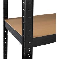 Estanterías Metálicas Galvanizadas Color Negro 875Kg 5 Baldas modulares 180 x 90 x 40cm - details 2