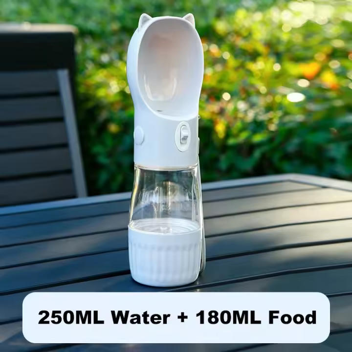 Botella de Agua y Comida Portátil para Mascotas Dispensador de Bebida y Alimentos para Perros y Gatos Accesorios de Mascotas para Viajes al Aire Libre - 1