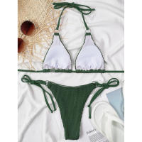 Bikini con tirantes cruzados para mujer, traje de baño Sexy con Tanga, traje de baño de moda para chica caliente, 2024 - details 2