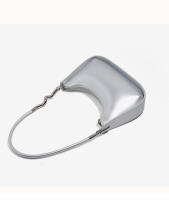 Nueva bolsa baguette plateada de verano, casual, nicho, simple, moda versátil, solo hombro, axila, pequeña, para mujer. - details 8