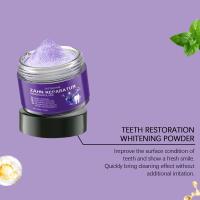 El polvo de dientes morado limpia suavemente los dientes, frescura duradera, refresca el aliento y proporciona el cuidado diario de la boca. - details 5