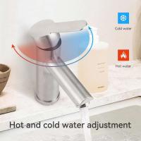 Grifo de cocina de acero inoxidable, grifo de agua fría y caliente, grifos de lavabo, juego de accesorios para bañera y baño, mezclador de baño y fregadero - details 1