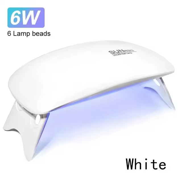 Mini secador hine portátil para manicura, lámpara de uñas de uso doméstico, 6 LED UV, 6W, Cable USB - 1