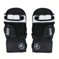 Guantes de entrenamiento de artes marciales mixtas de lucha libre, boxeo de medio dedo MMA profesional, Sanda engrosada - details 2