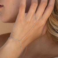 Pulsera de cadena de mano simple, joyería de acero inoxidable para mujeres y niñas para decoración de ropa, joyería exquisita y que combina con todo - details 1