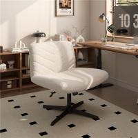 Silla Piernas Cruzadas con Función Mecedora, Ancha Sila de Escritorio para Juegos, Silla - details 1