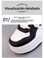 Nuevos Zapatos Deportivos Y De Ocio, Zapatos Blancos Versátiles De Suela Gruesa - details 3