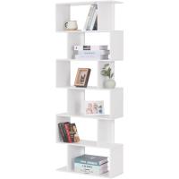 Estantería de Libros 6 Compartimentos de Almacenamiento de Pared Blanco MDF 60x23,5x160cm - details 2