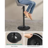 Taburete de Bar Juego de 2 Sillas de Cocina con Marco de Metal Estable y Cubierta de Terciopelo - details 25