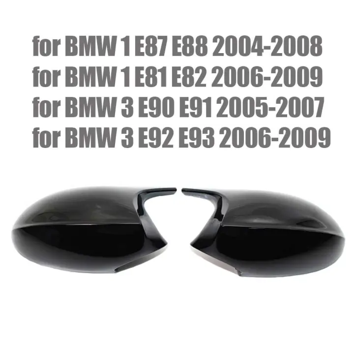 Cubiertas de Espejo Trasero de Fibra de Carbono Brillante Accesorios de Coche para E90 E91 E92 E93 E81 E87 E82 E88 - 1