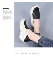 Zapatos Deportivos Casuales Para Mujer Con Suela Gruesa Talla plus 43 Material Superior De Cuero Genuino Transpirable Y Ligero Moda Zapatos Para Caminar - details 12