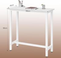 Conjunto de Mesa de Bar y 2 Taburetes, Muebles de Comedor, Mesa Alta y Taburetes de Bar, Barra Cocina y Salon, 140x40x100 cm, Metal + MDF, Roble Claro - details 24