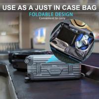 Bolso de mano portátil de gran capacidad, bolso plegable de color sólido, bolso de hombro perfecto para viajes - details 1