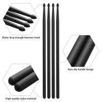 Baquetas de plástico para niños, palitos de tambor duraderos y ligeros con asas antideslizantes, instrumento Musical profesional, 5A, 1 par - details 2