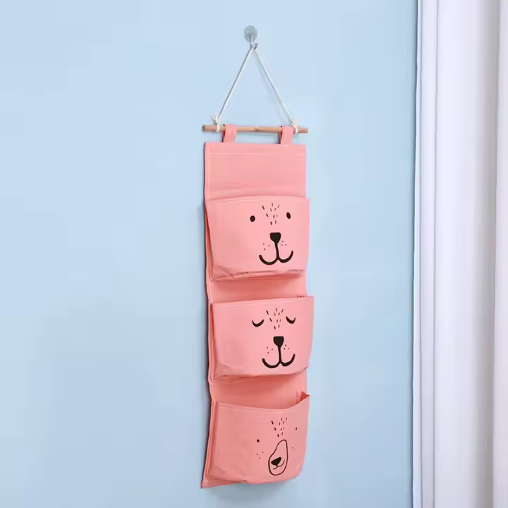 Organizador de Almacenamiento Colgante Impermeable de 3 Bolsillos Ideal para Dormitorio, Sala de Estar, Baño, Armario de Pared - 1