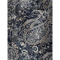 Patrón de plantas informal para hombre, camiseta de manga corta con cuello enrollado no elástico, abotonada, ropa de verano para hombre - details 3