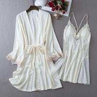 Conjunto de Kimono de Satén para Mujeres Ouwu Dos Piezas para Dormir Ideal para Novias y Bodas - details 0