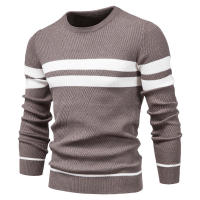 Nueva Suéter De Otoño Para Hombre Con Cuello Redondo Y Mangas Largas Patchwork Caliente Y Delgado Moda Casual Ropa De Hombre - details 9