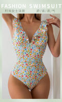 Nuevo traje de baño de una pieza con estampado de moda, personalidad, cintura ajustada, oculta la barriga, traje de baño adelgazante para mujer - details 0