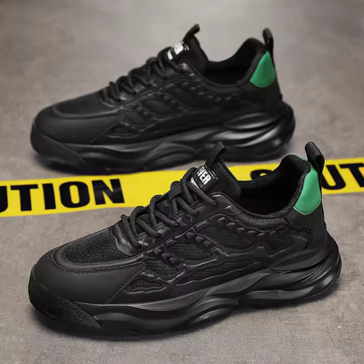Nuevos zapatos deportivos casuales hombre malla superior transpirable zapatos de moda tendencia versátil malla zapatos papá - 1