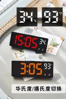 Reloj despertador Digital con Control por voz, alarma Dual de temperatura, repetición, reloj de mesa de escritorio - details 5