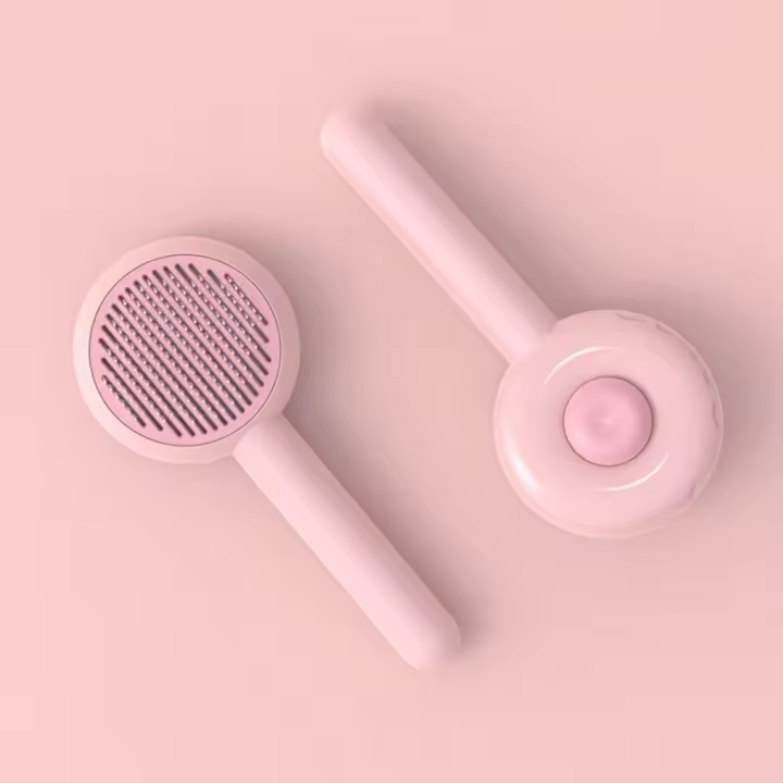Herramienta de aseo para mascotas para gatos y perros, limpiador automático para eliminar mechones, enredos y pelo suelto, cepillo para gatos/perros de pelo corto o largo - 1
