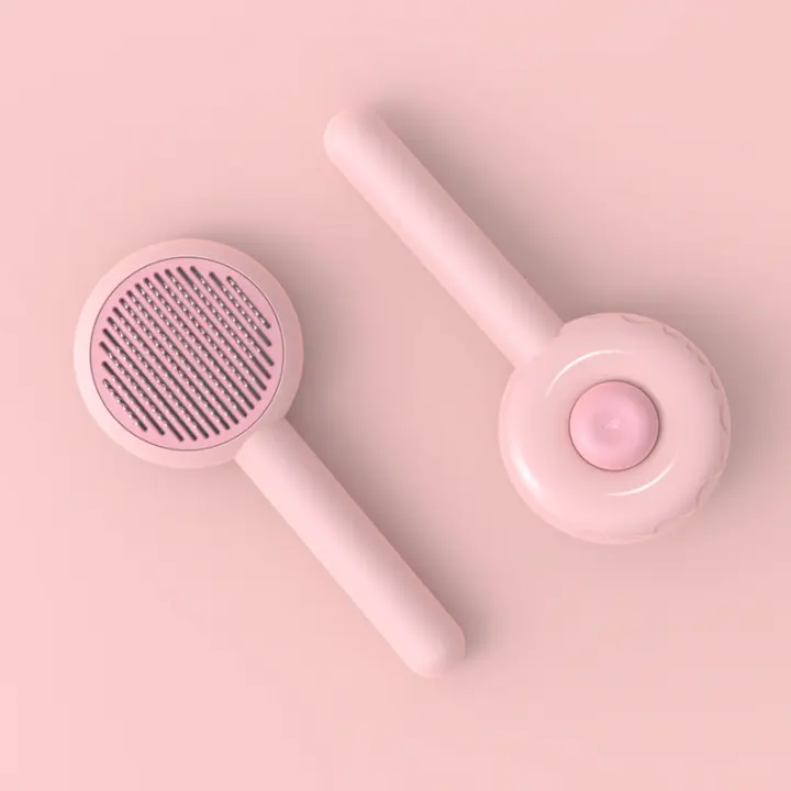 Herramienta de aseo para mascotas para gatos y perros, limpiador automático para eliminar mechones, enredos y pelo suelto, cepillo para gatos/perros de pelo corto o largo - 1