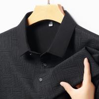 Polo de manga corta informal de negocios de verano 2025 con nuevo estampado para hombres, camiseta de manga corta cómoda y transpirable con estilo para el verano - details 4
