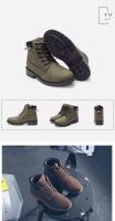 Botas de trabajo clásicas de cuero con cordones para hombre y mujer - details 3