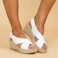 Sandalias de tacón de cuña para mujer, zapatos de moda, Verano - details 1