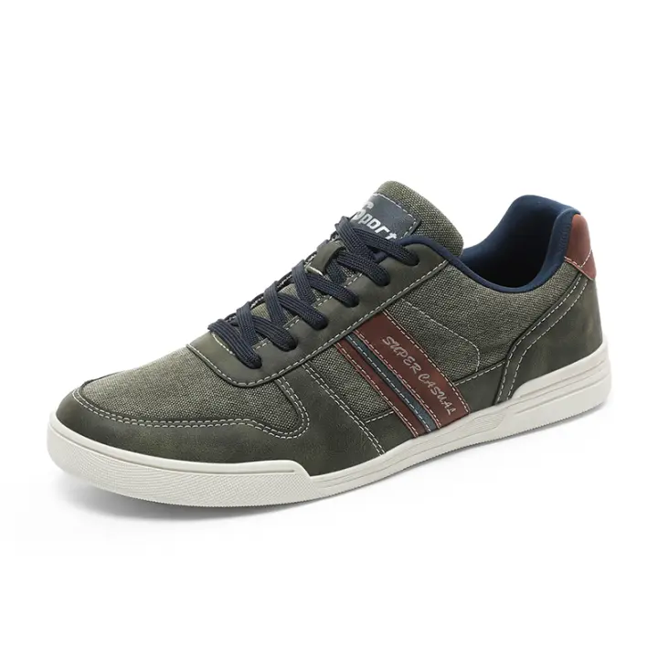 Zapatillas de deporte de lona informales para hombre, zapatos planos ligeros y transpirables para correr, Tenis deportivos antideslizantes para exteriores - 1