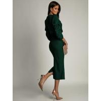 Vestidos de manga larga para mujer, corsé dividido, bodycon elegante para fiesta, vestido femenino vintage. - details 5