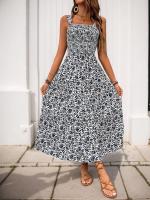 Nuevo vestido con tirantes de estilo pastoral dulce y fresco estampado - details 13