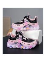 Zapatillas de deporte para niños, zapatos deportivos antideslizantes para niñas, zapatos de cuero impermeables para niños, zapatillas de tenis informales ligeras y bonitas de color rosa para correr - details 23