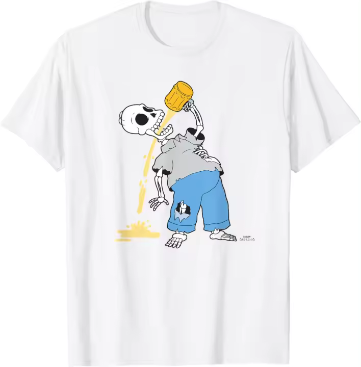 Camiseta de The Simpsons Homer, esqueleto, cerveza, Treehouse of Horror - 1