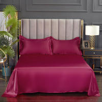 Bonenjoy-sábana lisa y sedosa para el hogar, ropa de cama de Color sólido, estilo lujoso, sin funda de almohada, 1 unidad - details 12