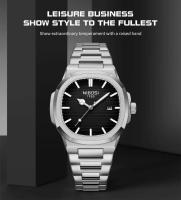 Reloj de Pulsera de Cuarzo de Lujo para Hombres NIBOSI Automático, Impermeable, Elegante de Negocios Casual - details 3
