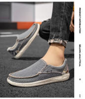 Zapatos de lona populares para hombre, calzado informal de verano, transpirable, ligero, suave y cómodo, talla europea - details 15